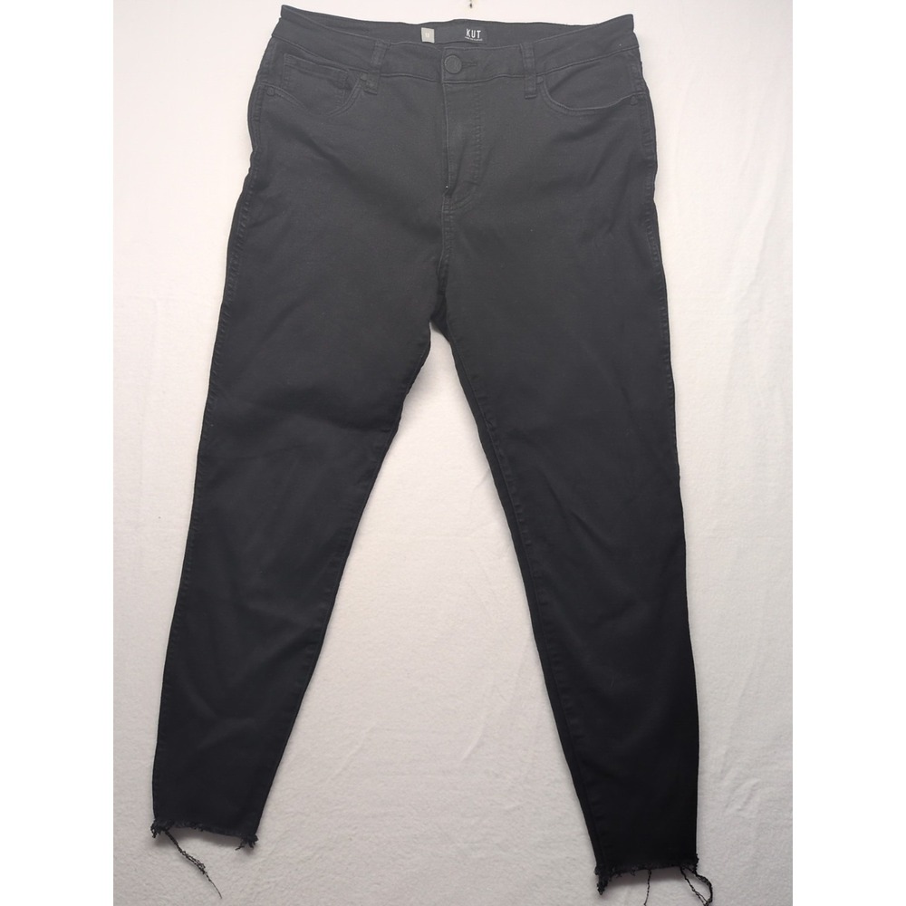 Kut From The Kloth Donna‎ High Rise Ankle Skinny Jeans Womens 12 Black Classic